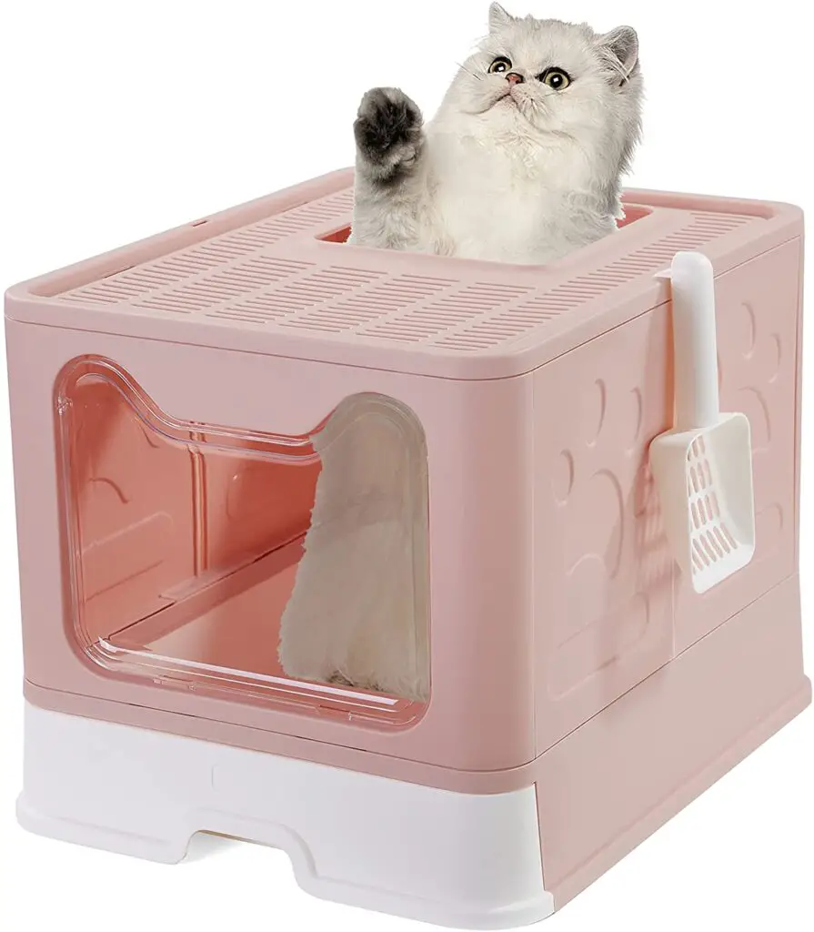 Gefryco Foldable Cat Litter Box with Lid